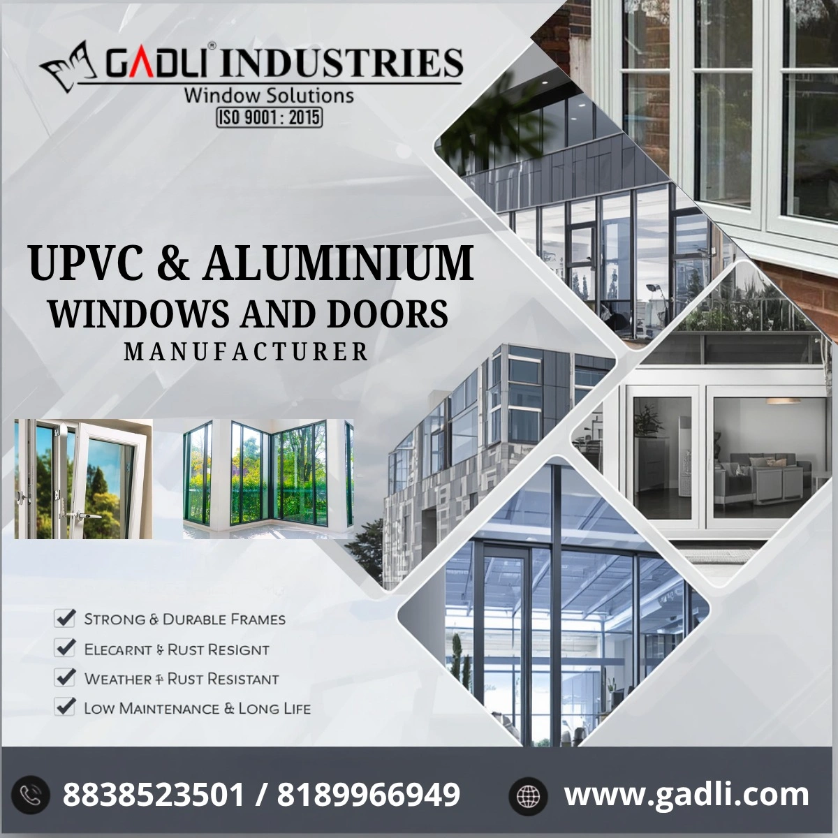 UPVC & Aluminium Windows and Doors Manufacturer – Gadli Industries