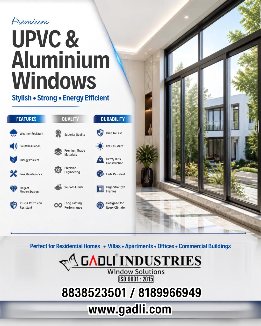 UPVC & Aluminium Windows Manufacturer – Gadli Industries