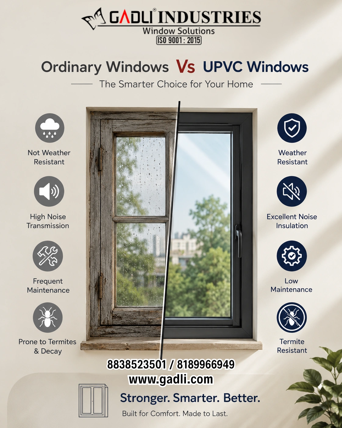 Ordinary Windows vs UPVC Windows by Gadli Industries